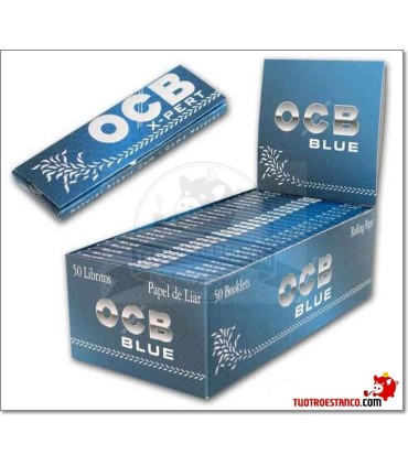 Papel OCB Azul X-pert 70 mm, 50 libritos