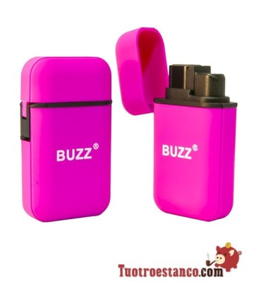 Encendedor soplete Buzz doble llama, color rosa