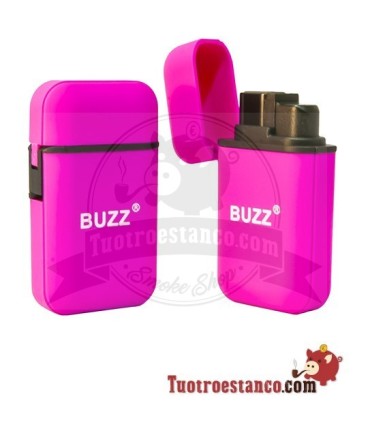 Isqueiro de chama dupla Buzz, cor rosa