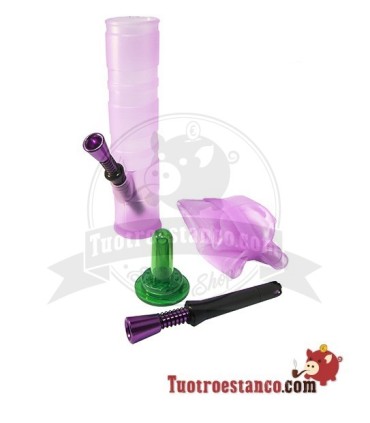 Bong in tubo di silicone pieghevole 20cm