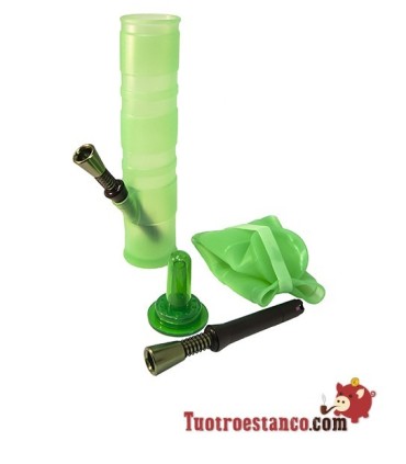 Bong in tubo di silicone pieghevole 20cm